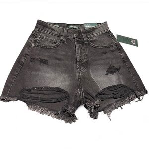 NWT Wild Fable Distressed Black Denim Shorts Size 00